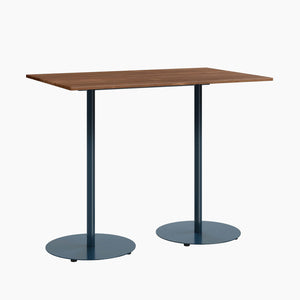 Cafe Table - Rectangular Top, Weighted Two-Stem Base