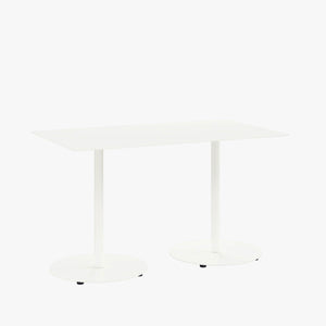 Cafe Table - Rectangular Top, Weighted Two-Stem Base