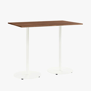 Cafe Table - Rectangular Top, Weighted Two-Stem Base