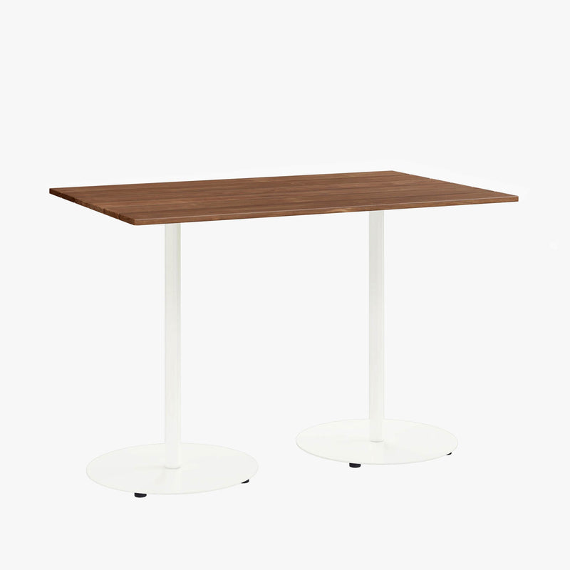 Cafe Table - Rectangular Top, Weighted Two-Stem Base