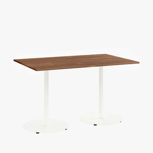 Cafe Table - Rectangular Top, Weighted Two-Stem Base