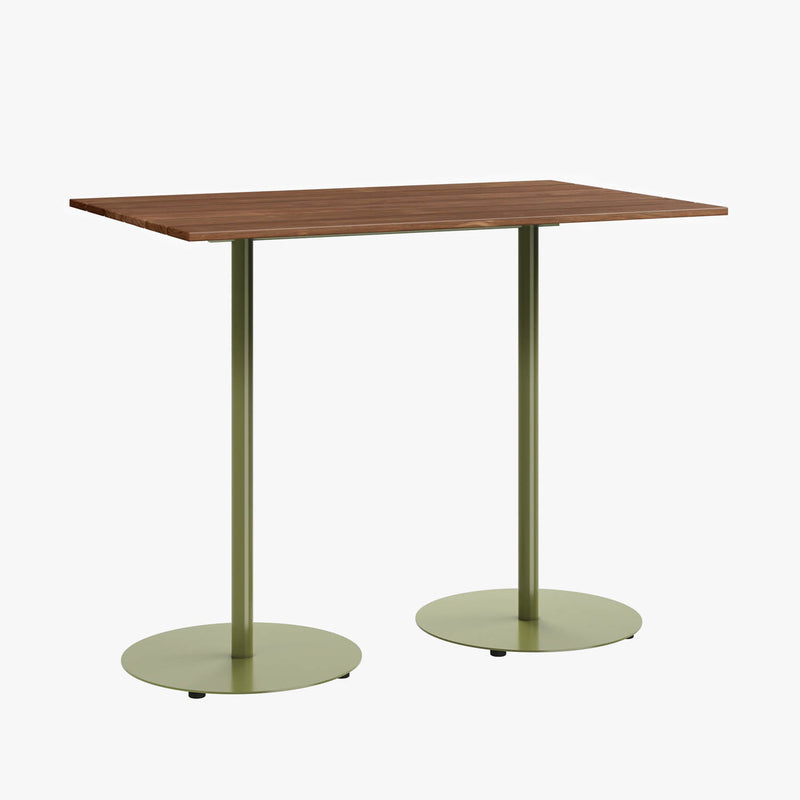 Cafe Table - Rectangular Top, Weighted Two-Stem Base