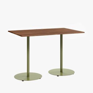 Cafe Table - Rectangular Top, Weighted Two-Stem Base