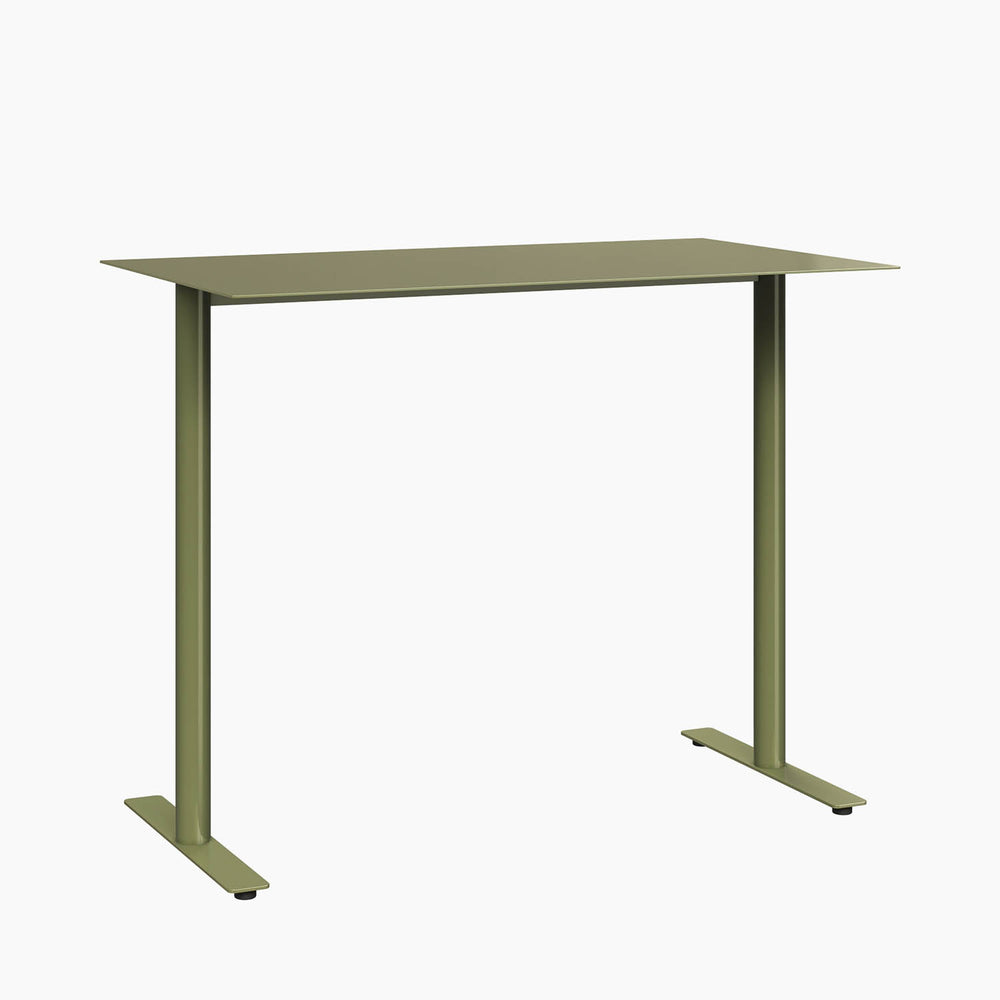 Cafe Table - Rectangular Top, T-Leg Base