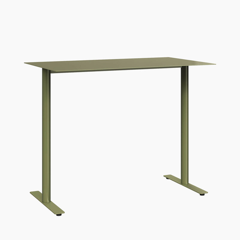 Cafe Table - Rectangular Top, T-Leg Base