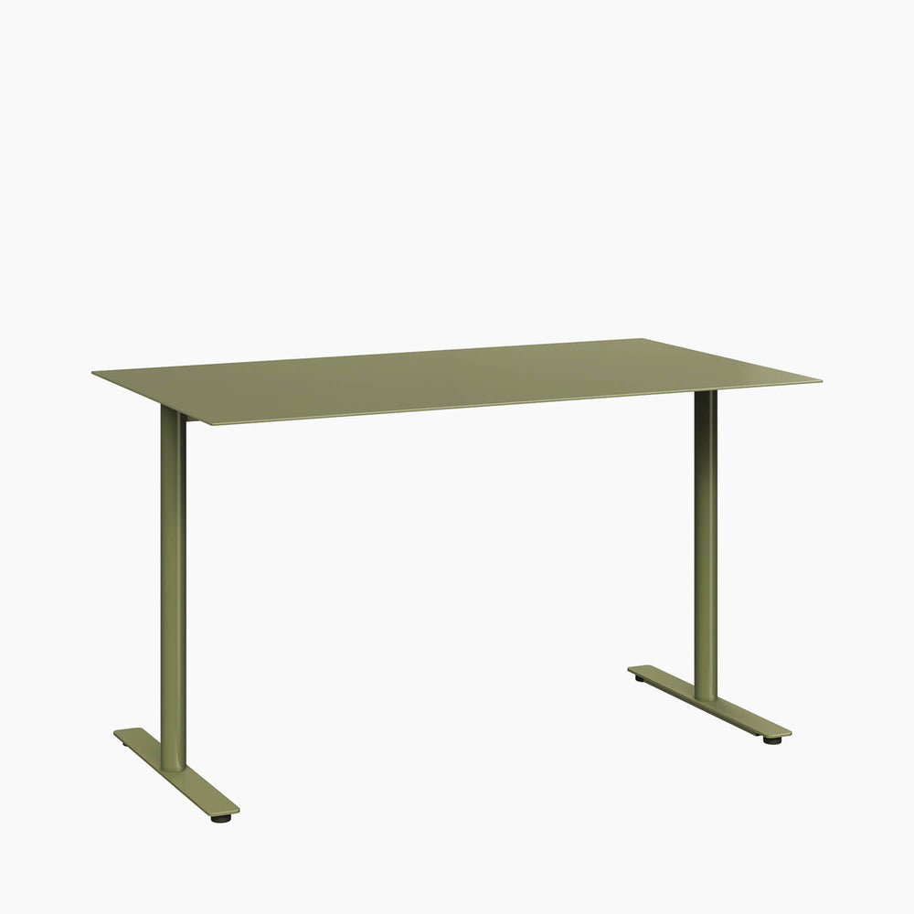 Cafe Table - Rectangular Top, T-Leg Base