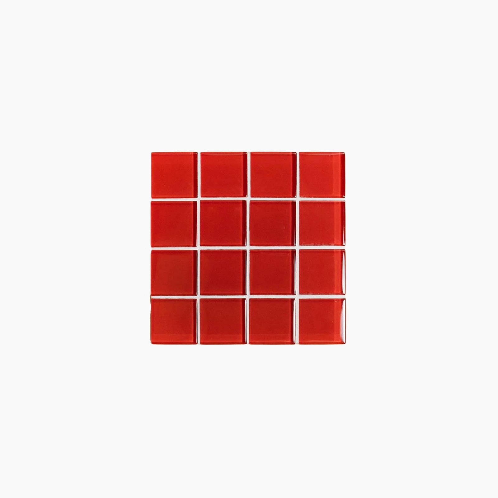 Subtle Art Studios | Glass Tile Coaster - It's Apple Red