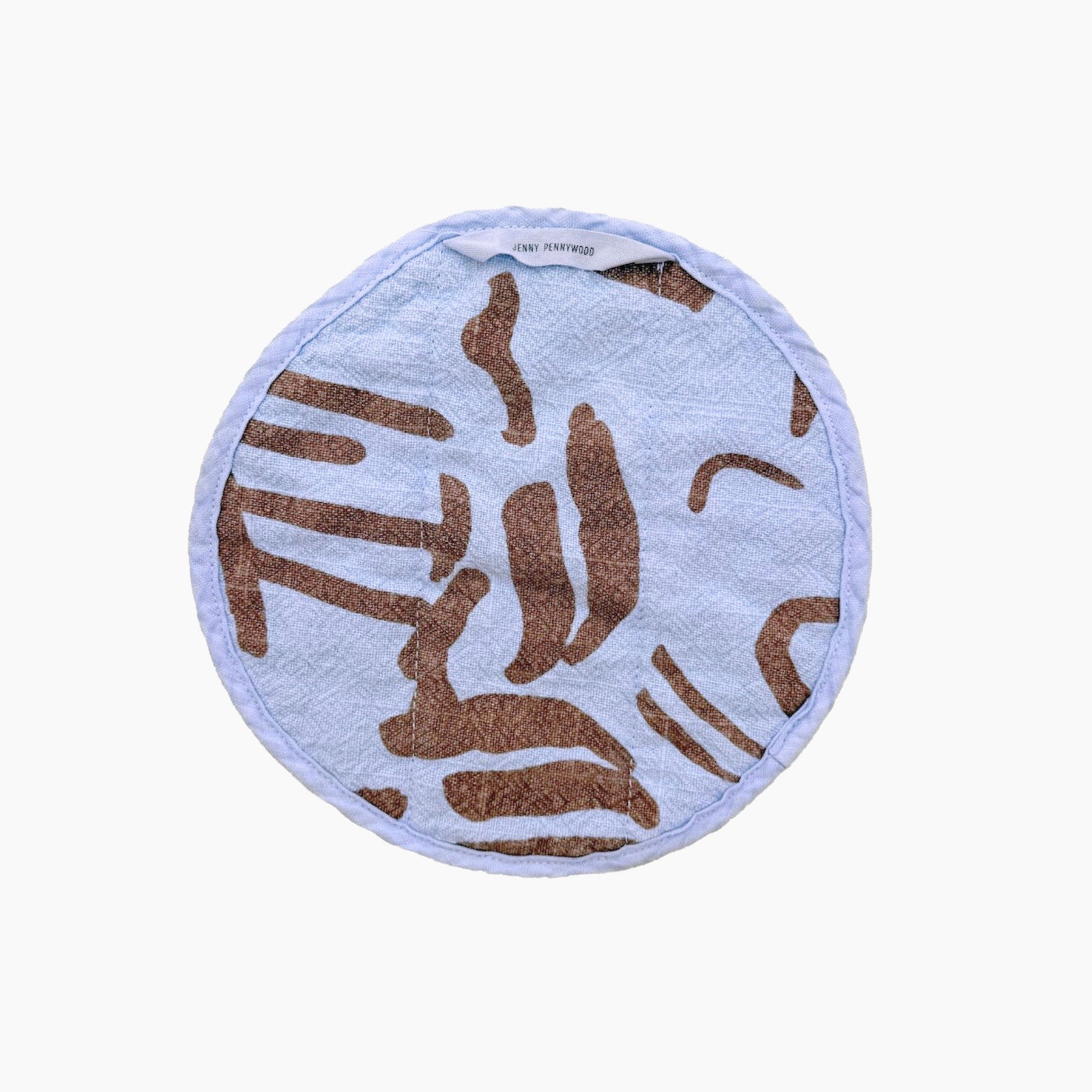 Jenny Pennywood | Round Potholder - Fold in Clay & Mist