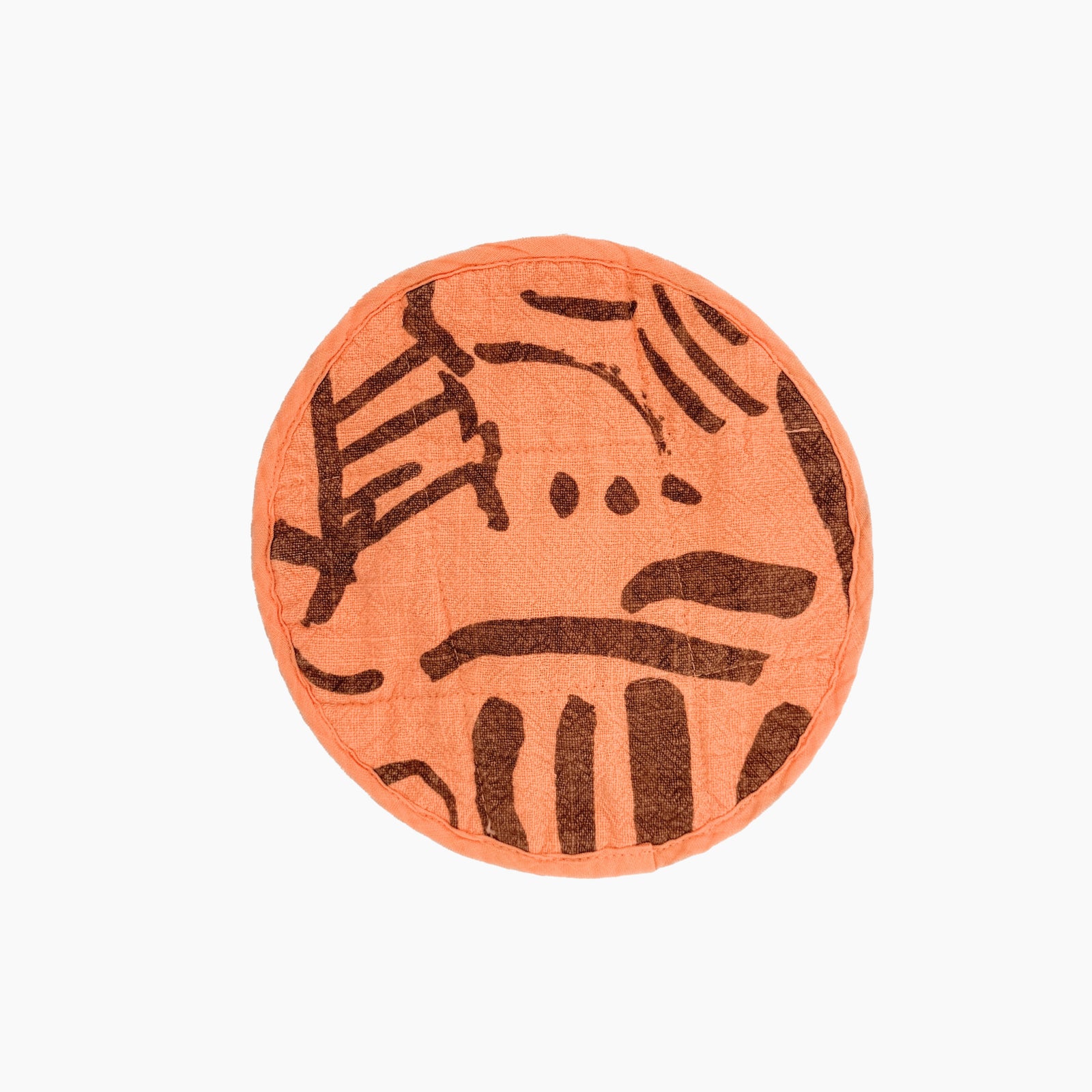 Jenny Pennywood | Round Potholder - Fold in Clay & Peach