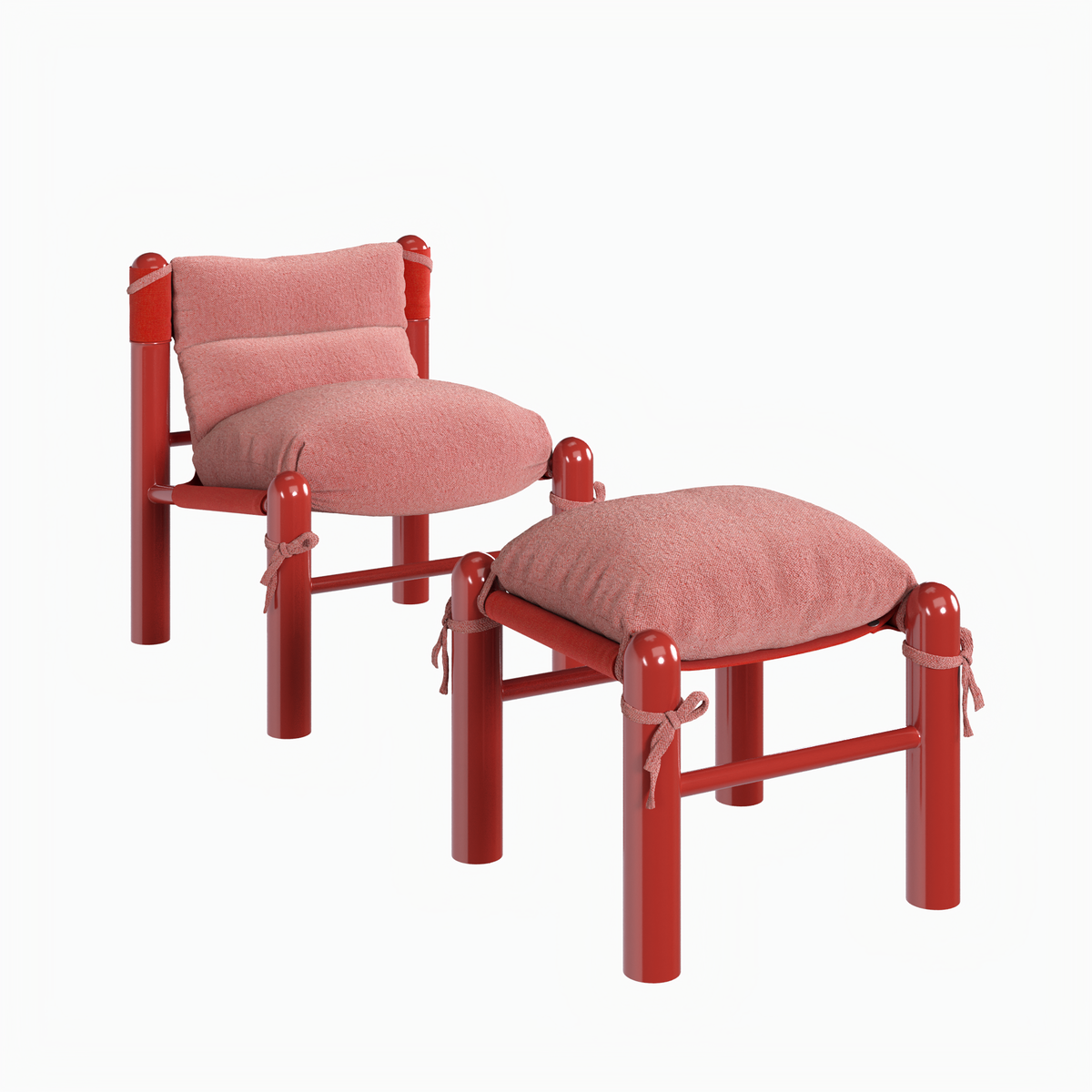 Post Lounge Chair - Chiffon / Lounge Set