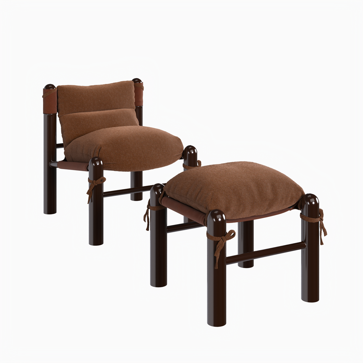 Post Lounge Chair - Saddle / Lounge Set