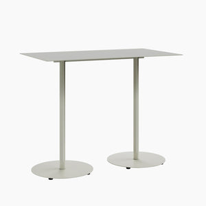 Cafe Table - Rectangular Top, Weighted Two-Stem Base