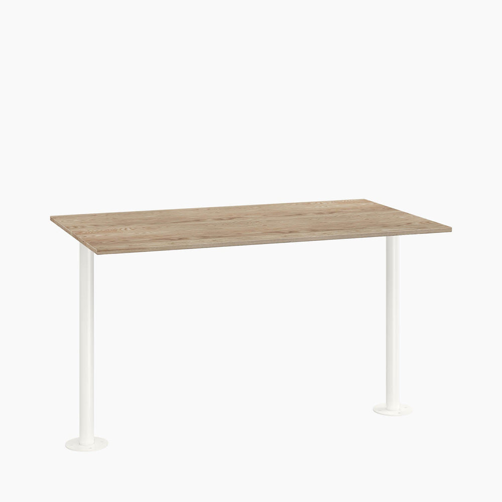 Cafe Table Back View Cafe Table - Rectangular Top, Bolted Two-Stem Base - RAD Furniture