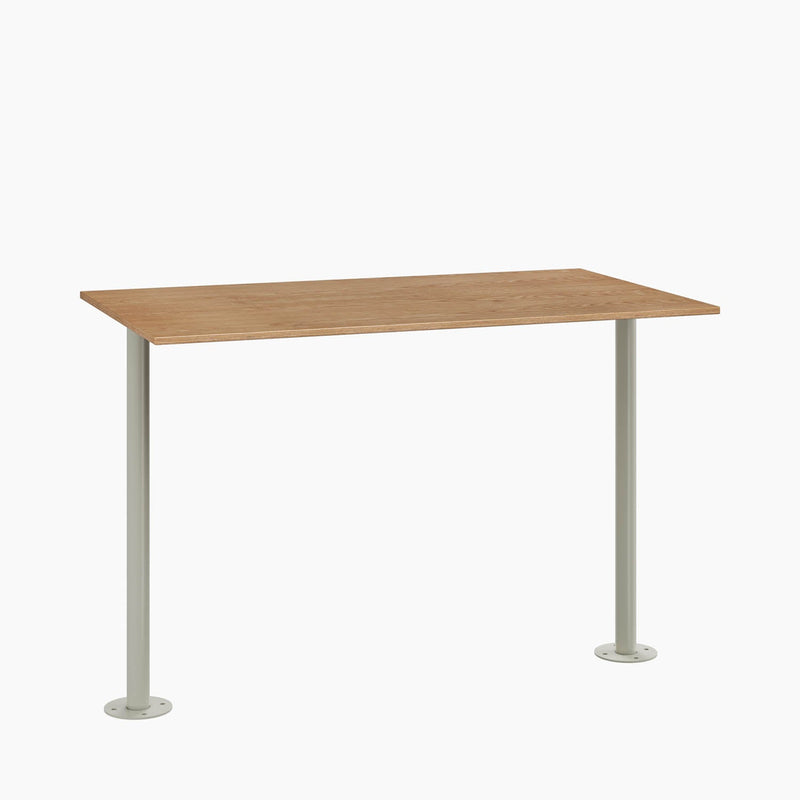 Cafe Table - Rectangular Top, Bolted Two-Stem Base