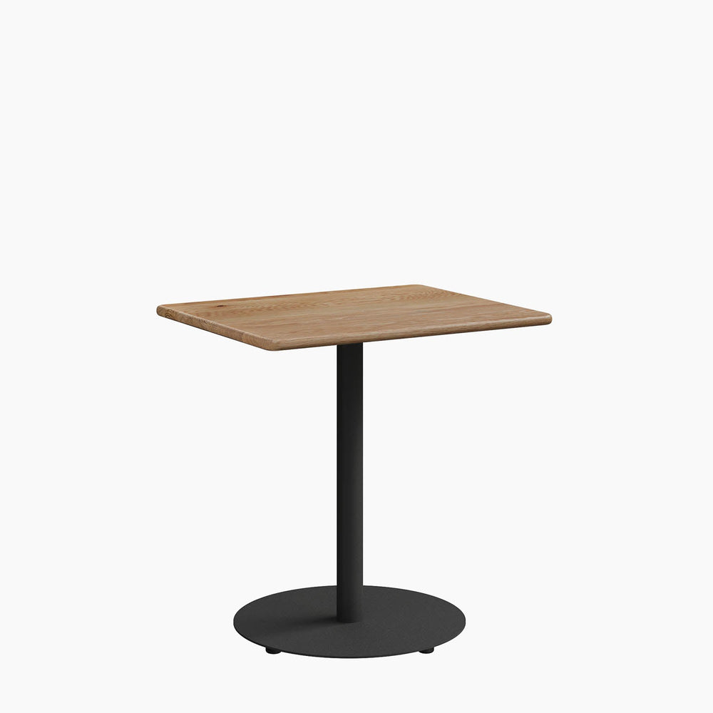 Cafe Table Back View Cafe Table - Rectangular Top, Weighted Base - RAD Furniture