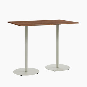 Cafe Table - Rectangular Top, Weighted Two-Stem Base