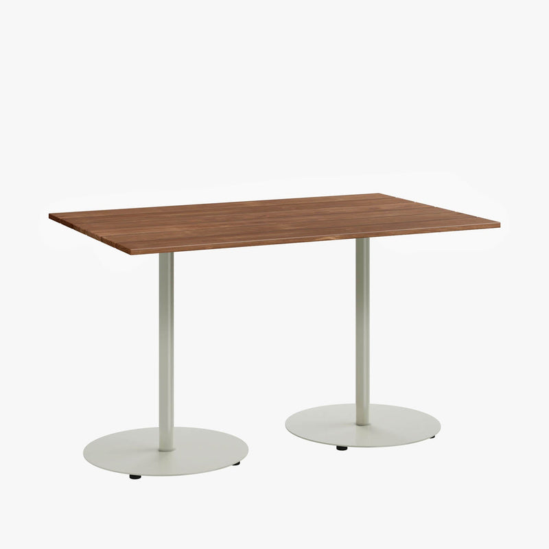 Cafe Table - Rectangular Top, Weighted Two-Stem Base